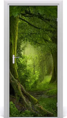 Produktbild von Tulup Türaufkleber 95x205 cm Dekorative Aufkleber Selbstklebend Wasserdichte Tapete Abnehmbar Schlafzimmer Wohnzimmer Wohnkultur - tropische Dschungel