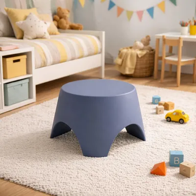 Produktbild von Kinderhocker in Blau, stabil, sicher und perfekt für Spiel und Kinderzimmer