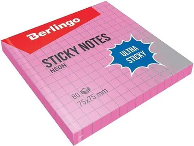 Produktbild von Selbstklebeblock 75x75 rosa Scheck 80K
