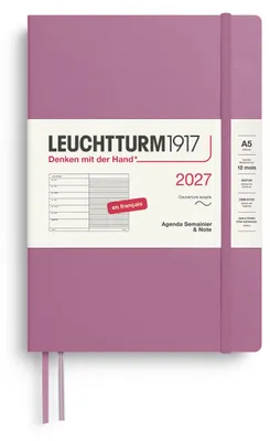Produktbild von LEUCHTTURM1917 Wochenkalender 2027 Medium (A5) mit Notizbuch, liniert - Terminpl