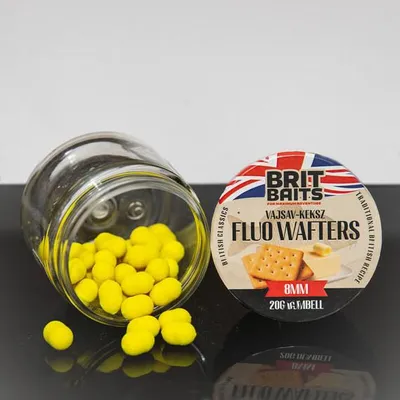 Produktbild von BritBaits Fluo Wafters Dumbell Vanillekeks 8mm