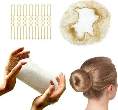 Productafbeelding van Onzichtbare haarnetjes set met haarspelden - 50 stuks