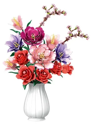 Produktbild von WOMA Blumenstrauß Klemmbausteine Dekoset W11309