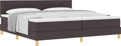 Obrázok produktu pre Posteľ s pružinovým rámom Tmavohnedá 200 x 200 cm látka