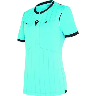 Image de Maillot d'arbitre Macron Stephanie pour femme - Turquoise fluo / Noir