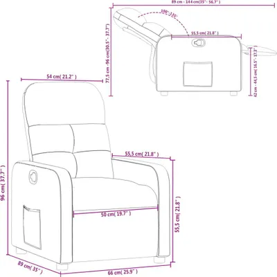 Produktbild von vidaXL Relaxsessel Hellgrau Stoff