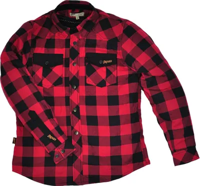 Produktbild von Broger Alaska Damen Motorradhemd Farbe: Rot/Schwarz, Grösse: S