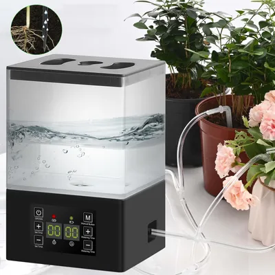 Produktbild von Bewässerungssystem Indoor Programmierbar Timer, Automatische Bewässerung Urlaubsbewässerung Balkon, Tropfbewässerungssystem Zimmerpflanze Topfpflanze