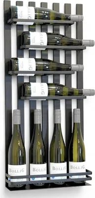 Zdjęcie produktu dla DanDiBo Stojak Na Wino Metalowy Czarny Nowoczesny 96692 Stojak Na Butelki Wąski Stojak Na Wino Do Montażu Ściennego Stojak Na Wino Uchwyt Na Butelki Uchwyt Na Wino Uchwyt Na Butelki