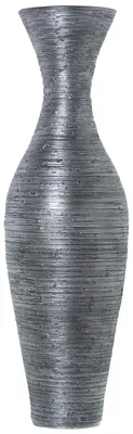 Keramik-Vase, silberfarben, 29 x 100 cm