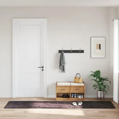 Produktbild von vidaXL Teppich Waschbar 80x300 cm Anthrazit