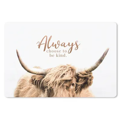 Produktbild von MuchoWow® Mauspad Mousepad Schottischer Highlander - Zitat - Tier 27x18 cm - Mousepads - Maus Mat - Pad - Mausunterlage - Büroartikel - Desk Matten