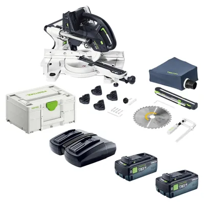 Immagine prodotto di Festool KAPEX KSC 60 EB-Basic Sega circolare a batteria 18 V / 36 V 216 mm Brushless + 2 batterie da 8,0 Ah + doppio caricabatterie + Systainer
