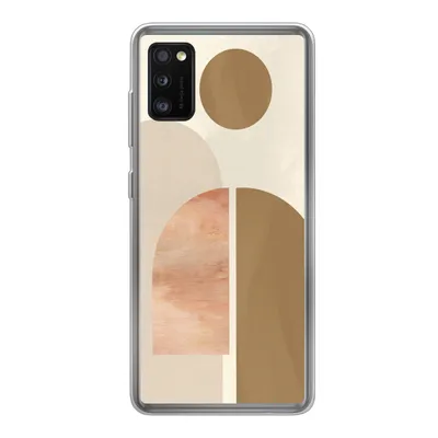 Produktbild von MuchoWow® Handyhülle Schutzhülle Hülle für Samsung Galaxy A41 Rosa - Braun - Design Silikon Softcase Handy Hülle - Mobiltelefon