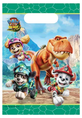 Produktbild von 4 Paw Patrol Dino Movie Geschenktüten aus Papier -, KI-generiertes Bild