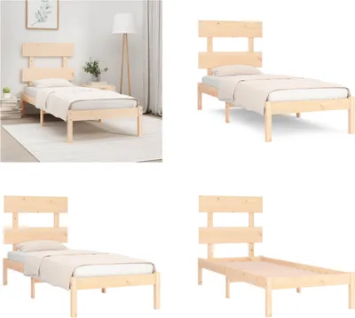 Produktbild von vidaXL Massivholzbett 90x200 cm - Bettrahmen - Bettgestell - Bett - Massivholzbett