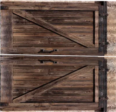 Imagen del producto de Cortina impresa para ventana de dormitorio o sala de estar, estilo puerta de madera, con efecto semi-opaco y semi-apagador, de 170 x 200 cm