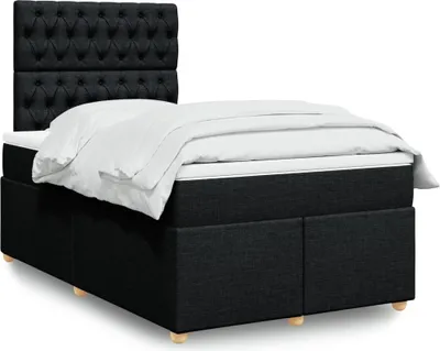Produktbild von Möbel Boxspringbett mit Matratze Schwarz 120x190 cm Stoff - Bettrahmen 3291228