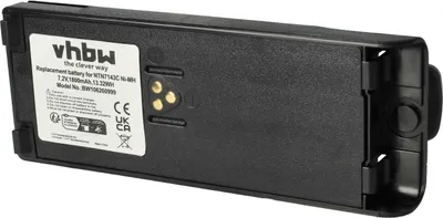Produktbild von vhbw Akku kompatibel mit Motorola JT1000, MTS2000, MTS2010, MTS2013, MÖBIUS, MT2100 Funkgerät, Walkie Talkie (1800 mAh, 7,5 V, NiMH) + Gürtelclip