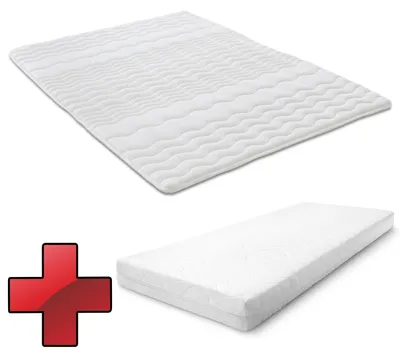 Immagine prodotto di Materasso CloudComfort Premium in schiuma fredda 90 x 200 cm, altezza 15 cm, livello di rigidità H2/H3 + cuscino comfort viscoelastico CloudComfort 40 x 80 cm