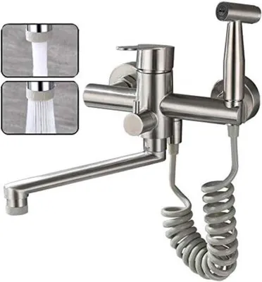Produktbild von Küchenarmatur Wandmontage - Wandarmatur für die Küche - Wandarmatur mit Oberrohr - Wandarmatur mit Unterrohr - Wandarmatur für Küchenwände