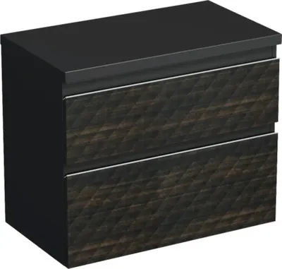 Obrázek produktu pro Koupelnová skříňka pod umyvadlo Jungborn TRENTA černohnědá 76,7 x 64,6 x 44,5 cm