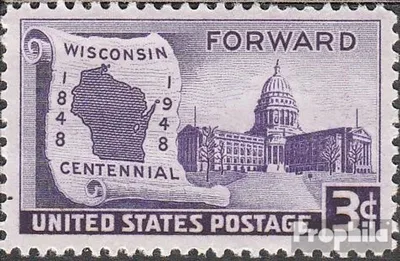 Produktbild von Briefmarken USA 1948 Mi 569 (kompl.Ausg.) postfrisch Wisconsisn