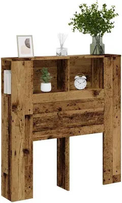 Produktbild von Kopfteil aus Holzwerkstoff in altem Holz 100x19x104,5 cm