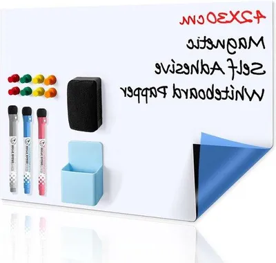 Produktbild von Famanu Whiteboardfolie A3 - selbstklebend, glatte Oberfläche, schmutzabweisend - inklusive 3 Whiteboardstifte