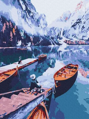 Image de Peinture par numéros - Kayaks 40 x 50 cm - Your Hobby