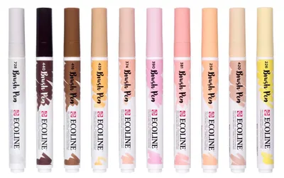 Image de Ecoline Brush Pen set Portrait, 10 Couleurs