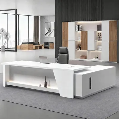 Obrázok produktu pre L-tvarový písací stôl s úložným priestorom, rozmer 200x80x75 cm, čierno-biely