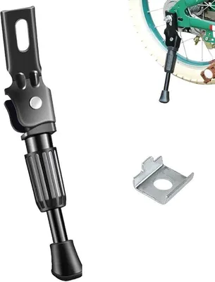 Productafbeelding van Fietsenstandaard voor kinderfietsen, 12 inch, verstelbaar, antislip, aluminium – zwart