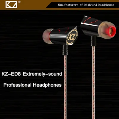 Schwarz-rotes KZ ED8 HS Pro In-Ear-Headset
