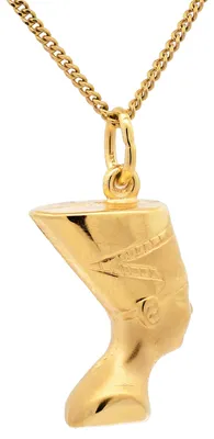 Produktbild von Anhänger Nofretete   333-8 Karat Gold mit vergoldeter Silberkette 36cm