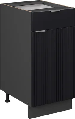 Produktbild von Küchenunterschrank Vicco Fame-Line Schwarz gestreift 40 cm ohne Arbeitsplatte, Model 50630