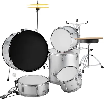 Produktbild von SucceBuy Schlagzeug für Erwachsene, 5-teilig, 22 Zoll komplettes Schlagzeug in voller Größe mit verstellbarem Thron, Ständern, Becken, Hi-Hat-Pedal und Drumsticks, Anfänger-Schlagzeug für Erwachsene