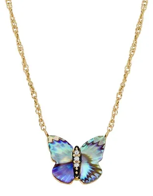 Obrázek produktu pro Přívěsek na náhrdelník Fossil Butterfly Wings z nerezové oceli ve zlaté barvě JF04812710
