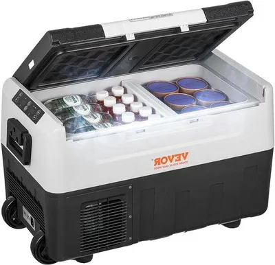 Image de Glacière 35 L 2-en-1 12/24 V à roulettes, réfrigérateur compact à compresseur pour bateau, voiture, camion