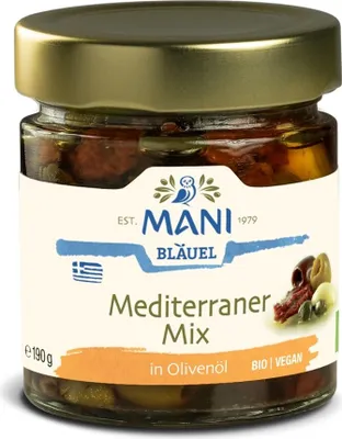 Produktbild von MANI -  mediterraner Mix in Olivenöl - 190 g