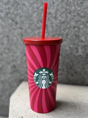 Produktbild von Starbucks Pink Swirl cold cup 16oz pink