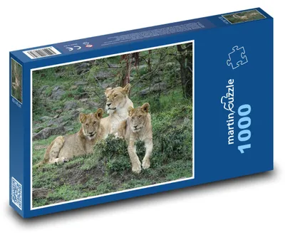 Obrázok produktu pre Puzzle 1000 Levice s mláďatami v prírode - martinpuzzle