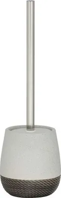 Imagen del producto de Juego de cepillo para inodoro, trenzado, gris claro