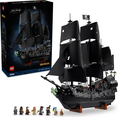 Produktbild von LEGO Icons Captain Jack Sparrows Piratenschiff - Bauset für Erwachsene - Schiffsmodell mit Kajüte, 16 Kanonen und 8 Minifiguren inkl. Will Turner - Geschenk für Fluch der Karibik Fans - 10365