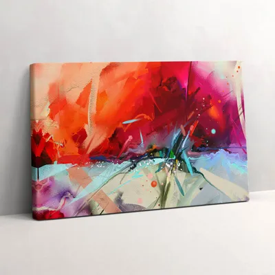 Produktbild von Farbimprovisation – Leinwandbild Wandbild – 60x40 cm – Leinwandbilder – Wandbilder – Schlafzimmer – Flur