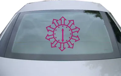 Produktbild von Indigos UG - Aufkleber Heckscheibe & Motorklappe DE2472 - pink - 600x600 mm - Chaosmagie - Auto Scheiben Fenster Heckklappe Tuning Racing JDM - Die cut