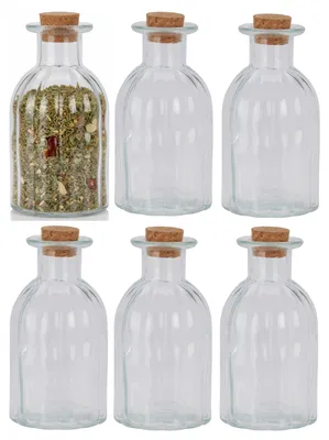 Produktbild von Gewurzglaser / kleine Vorratsglaser - 6x Stuck - Glas - transparent - 280 ml