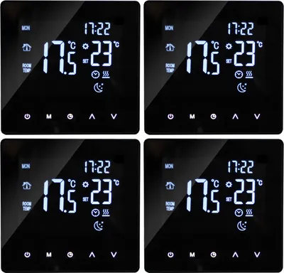 Produktbild von 4X Smart Thermostat 3A Raumthermostat Wasserheizungsgeräte Fußbodenheizung, Touchscreen LCD-Display, programmierbare Untergrundheizung