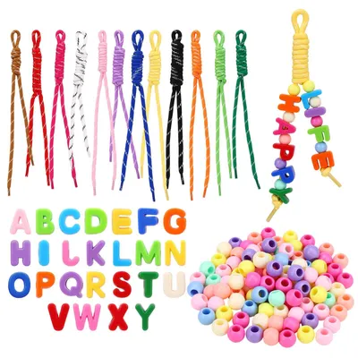 240 Acryl-Buchstabenperlen-Set für DIY-Schlüsselanhänger