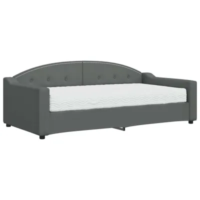 Produktbild von Tagesbett mit Matratze Dunkelgrau 90x190 cm Stoff